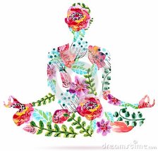 yoga-pose-watercolor-bright-floral-illustration-over-white-background-lotus-46683010